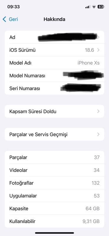 rəsmi 9t: IPhone Xs, 64 GB, Space Gray, Face ID — 4