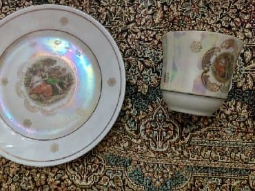 qara madonna aş nimcəsi: GDR Madonna çay dəsti, qədimi, yeni, 21 predmet, sovetdən qalıb — 4