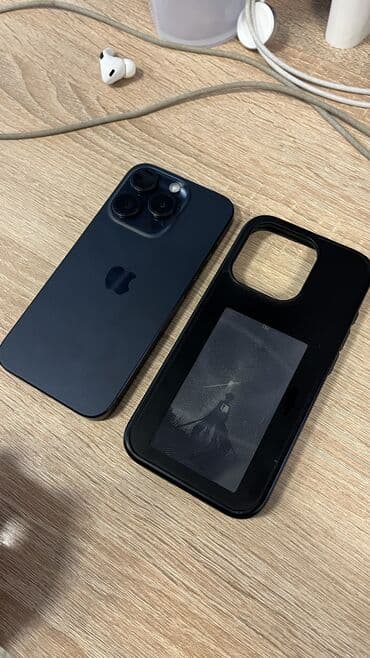 15 pro maks: IPhone 15 Pro, 128 GB, Blue Titanium, Barmaq izi, Face ID, Sənədlərlə — 7