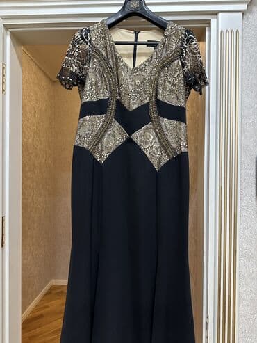 sade qara don modelleri: Ziyafət donu, Maksi, 3XL (EU 46) — 4