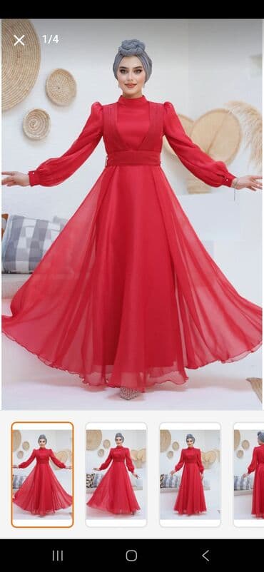 qırmızı qadın ətəkləri: Ziyafət donu, Maksi, XL — 2