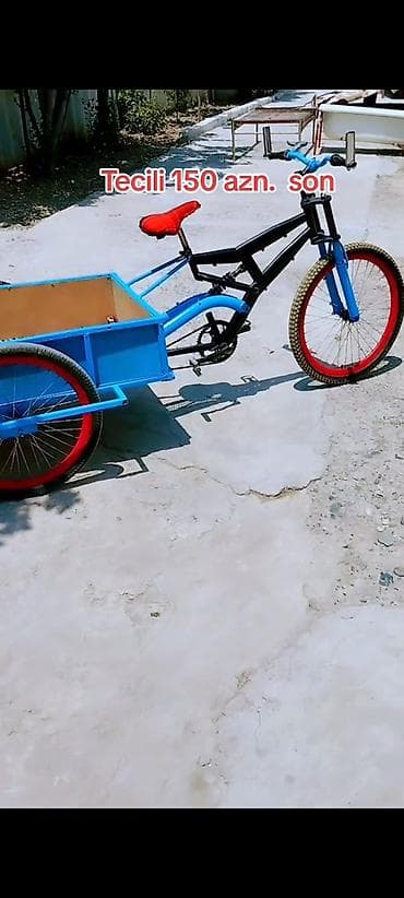 velisoped 28: Yükdaşıma üçün üçtəkərli velosiped qoşqulu - Tip: İki arxa təkərli — 4