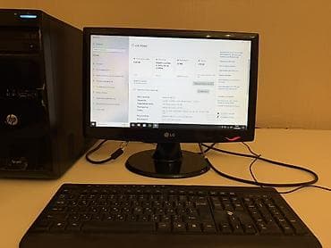 Masaüstü kompüter seti – HP Pro sistem bloku + LG monitor + tam ölçülü