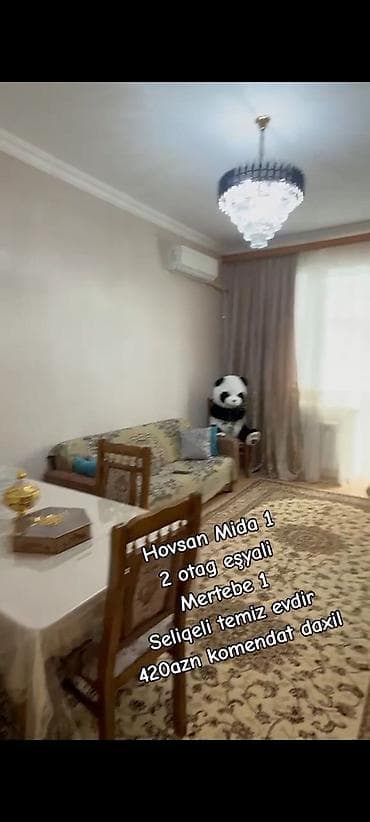 sumqayitda kafe icare: Hövsan Mıda 1yaşayiş kompeksi. 3 otagin 1 otagi baglanib verilir 2 — 1