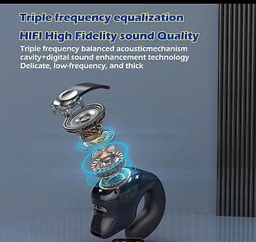 redmi nausnik: Mini qulaq üstü tək Bluetooth qulaqlıq - Komfortlu ear-clip dizaynı — 4