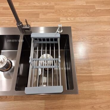 qab suşilka: Yeni Kvadrat Mətbəx çanağı, Paslanmaz polad, Pulsuz çatdırılma — 2