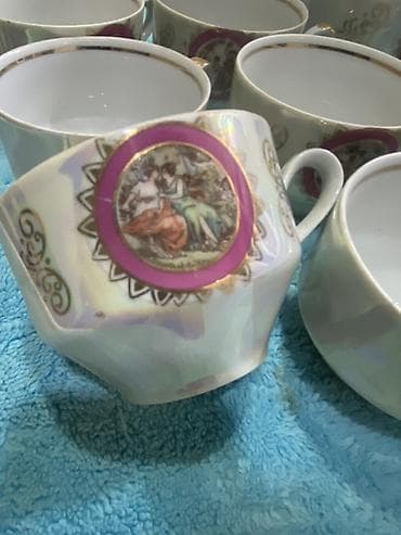 1998 ne ilidi: Qəhvə dəsti, rəng - Ağ, Farfor, 6 nəfərlik, Çexiya — 3