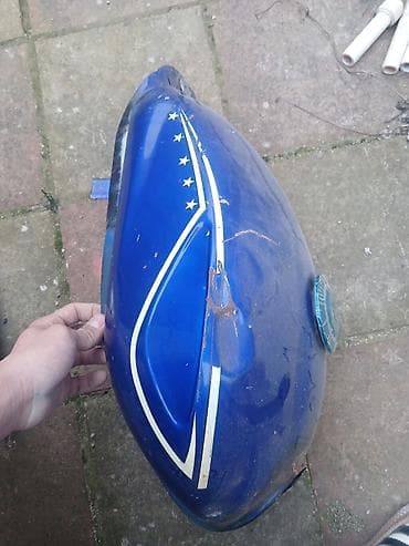 prado şiti: Məhsul: Motosiklet yanacaq çəni - Rəng: mavi, yanlarda dekorativ — 3