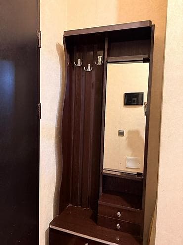 2 qapılı, Güzgülü, Qəhvəyi, Digər material, Açılan, Düz dolab