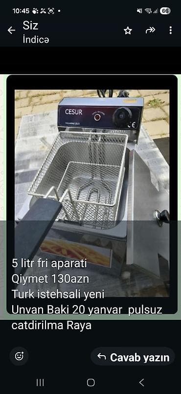 Fritoz 4-5 l lalafo.az -da Fritoz 4-5 l
