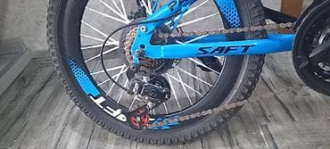 Uşaq velosipedləri: Uşaq/yeniyetmə üçün dağ velosipedi – SAFT brendi, mavi-qara dizayn — 4