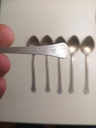 6 ədəd çay qaşığı dəsti - Material: ehtimalən paslanmayan metal/metal — 3