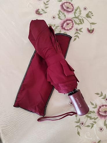 Peçlər və kaminlər: Lacoste qatlanan çətir – bordo rəng - Brend: Lacoste - Tip: kompakt — 1