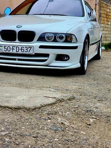 kreditle prava almaq: BMW 5 Series E39 sedan – ağ rəng, klassik kuzov. Disk satılır 4 ədədi — 3