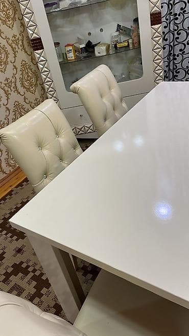 master tools baku: Qonaq otağı üçün, Açılan, Dördbucaq masa, 6 stul — 3