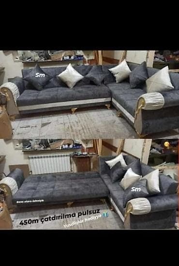 it sekilleri balaca: Künc divan dəsti – açılan və bazalı model - Ölçü: 280 x 200 sm — 3