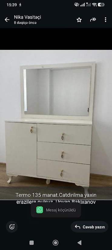 termolar: Termo 135 manat.Catdirilma yaxin erazilere pulsuz .Unvan Bakixanov — 1