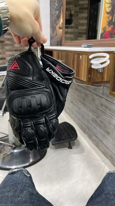 ucuz motolar: Motosikletçi əlcəkləri – qısa manjetli, qoruyucu dəri model - — 4