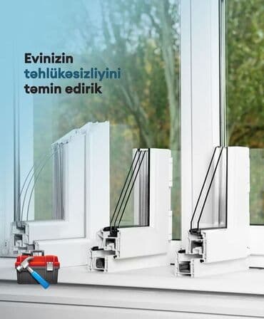 işlənmiş plastik qapı pəncərə satılır: Evinizdən çıxmadan tək birzəngə pəncərə,qapıcam balkonnarın təmiri — 9