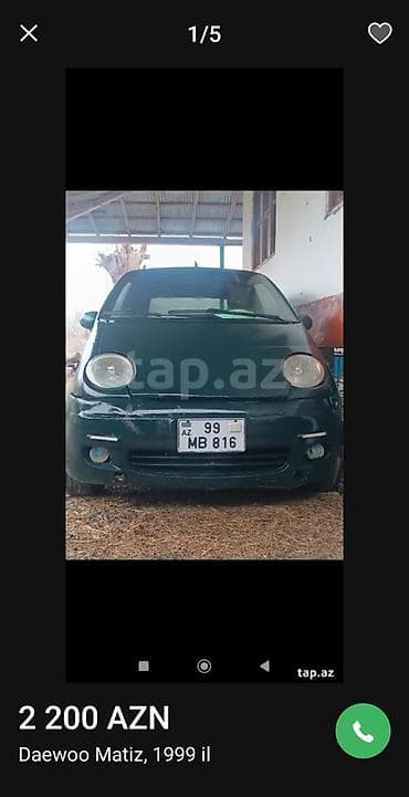 chevrolet cruze hatchback: Daewoo Matiz: 0.8 l | 1999 il Sedan — 1