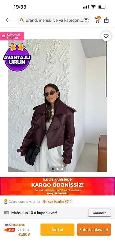Dəri kurtka, Trendyolmilla, S