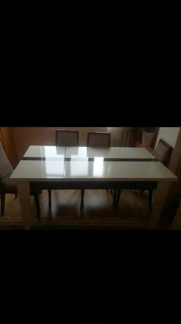 kəpənəklər: Qonaq otağı üçün, İşlənmiş, Dördbucaq masa, 4 stul — 2