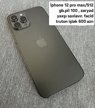 IPhone 12 Pro Max, 512 GB, Natural Titanium, Face ID