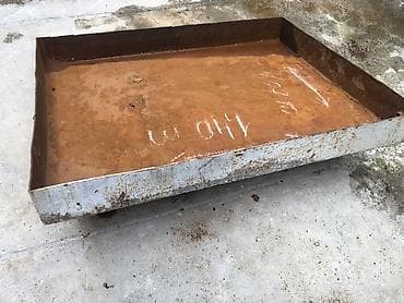 beton su ceni: Məhsul: Metal vanna/tray (qalın polad təbəqədən hazırlanmış) Ölçülər — 4