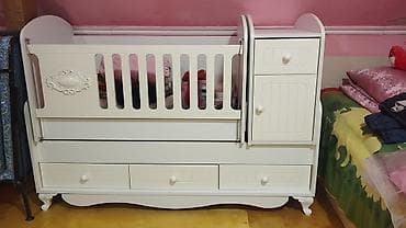 Oğlan və qız üçün, İşlənmiş, Dördbucaq, Beşik, Dəst ilə, Matras ilə, Yellənmə mexanizmsiz