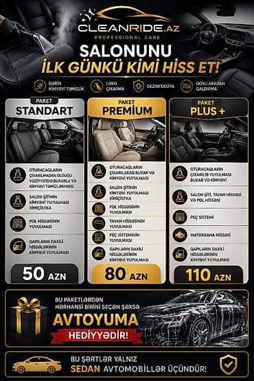 Salon: • Avto Detallı Kimyevi Temizlik.🔥 • Ximçistka Xidmeti.✅ • — 9