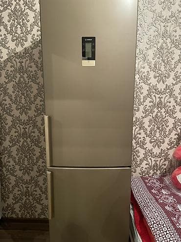 əl ventilyatoru: 2 qapılı Bosch Soyuducu Satılır, rəng - Qızılı — 2