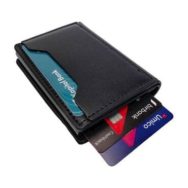 kişilər üçün vizitka qabı: *YENİ* Kredit kart qabı WCo-PG6311 süni dəri/qara İstənilən sayda — 2