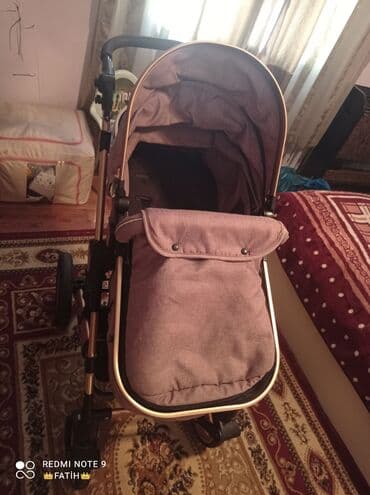 купить детские коляски: Bu uşaq arabası rahat və praktikdir. Qızılgül rəngindədir və müasir — 4