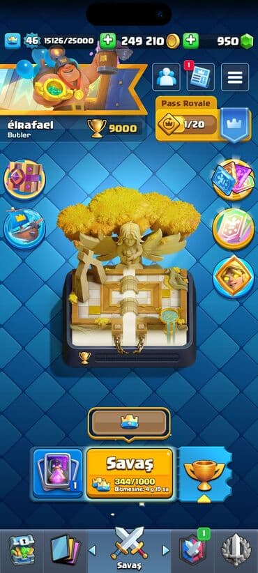 Daraq panellər: Clash Royale Hesabı 9 min kupa,46 svy.10 evrimi var.Hesabın envanteri — 1