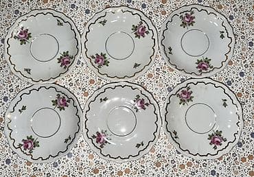 servisler: Çay dəsti, rəng - Ağ, Farfor, Weimar, 6 nəfərlik, Almaniya — 7