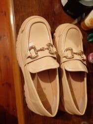 женские валяные тапочки: Brend: APAS Model: Qalın altlıqlı loafer Rəng: Açıq bej/krem Material — 3