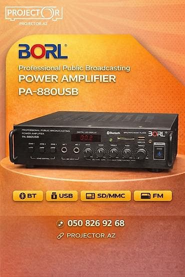 amplifier: BORL audio gücləndiriciləri – ictimai elanlar, restoran/otellər — 1