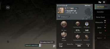 nar super gun deaktiv etmek: PUBG HESABI 71 sv 41 Destası 7 yükselen var 49 kolleksiyon Etraflı — 2