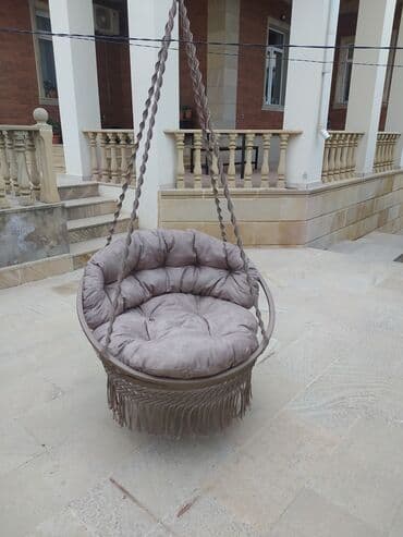 вешалка в прихожую настенная: Asma yelləncək kreslo - Forma: dairəvi səbət tipli - Rəng — 2