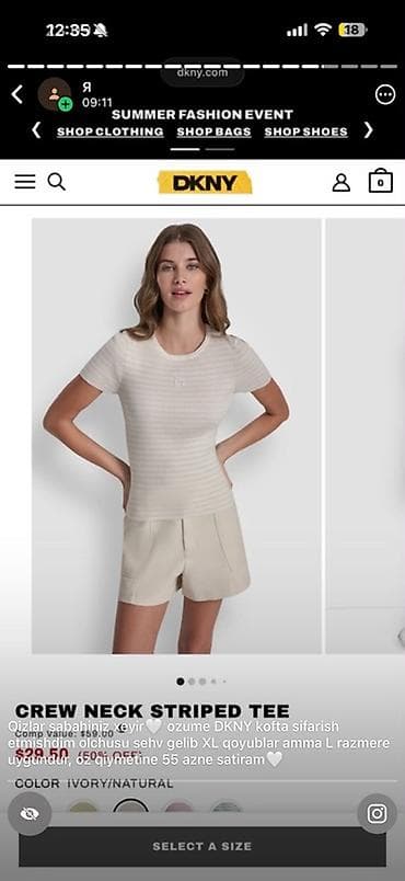 Şəxsi əşyalar: Yeni DKNY T-shirt etiketli! XL razmer amma malomerkadir M/L razmere — 5