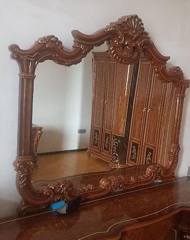 Yataq otağı dəsti – klassik barok üslubunda, zəngin oyma və qızılı — 4