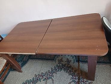 Qonaq otağı üçün, Qatlanan, Dördbucaq masa, 6 stul — 2