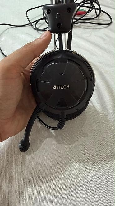 istemmis komputer: A4Tech simli qulaqlıq-mikrofon (headset) - Qulaqüstü dizayn — 1