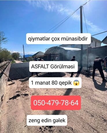 bakida qadin üçün is elanlari: ASFALT işləri görülür 4 manat — 1