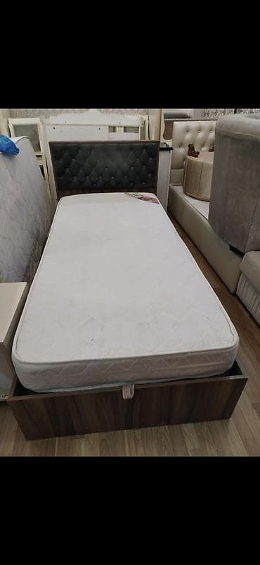 ucuz taxt kravat: Təknəfərlik çarpayı, Bazalı, Matras ilə, Siyirməsiz — 1