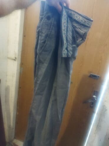 3 duymə koynək: Kişi geyim dəsti - 1 ədəd boz rəngli kişi şalvarı: yan ciblikli — 6