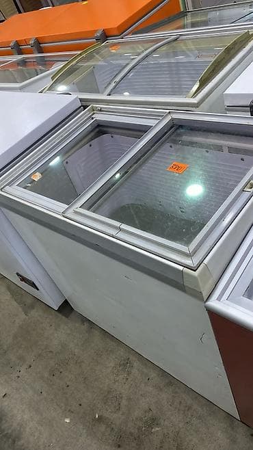 Ticarət üçün şüşə örtüklü dondurucu vitrin - Üstü sürgülü, temperli