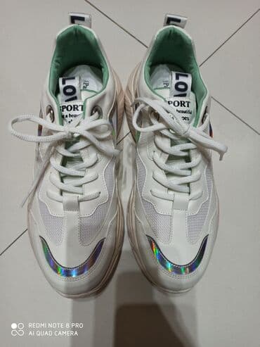 beqa üçün qadın krossovkaları: Ölçü: 39, rəng - Ağ, Yeni — 3