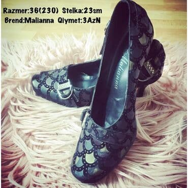 Çəngəllər: Tuflilər, Ölçü: 36, rəng - Qara, İşlənmiş — 1