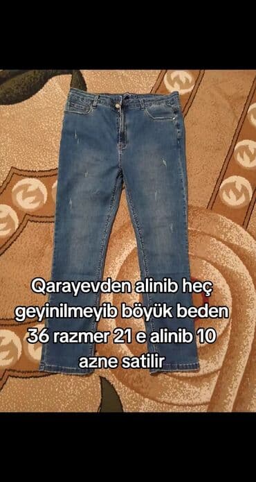 Məhsul: Qadın geyimləri (cins şalvar və paltar) 1) Cins şalvar -